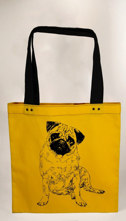 Mops - torba z grubej bawełny Wild Dot