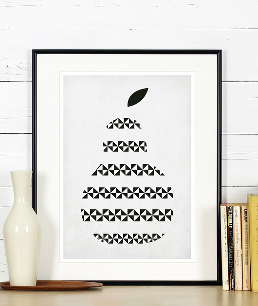 Plakat do kuchni, minimalizm, gruszka, A2 Galeria EMU