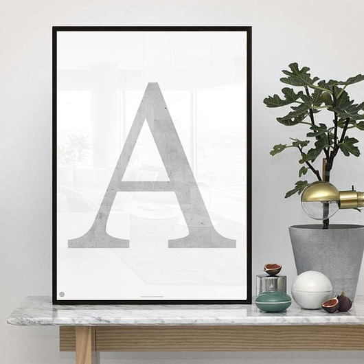 PLAKAT Betonowa litera A3 XXXinterjoprint