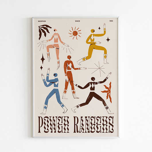 Plakat Power Rangers Przemek Sokołowski