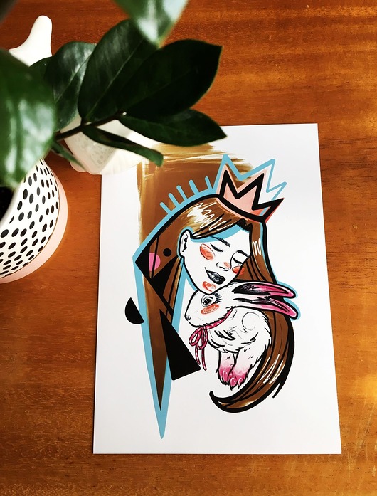 Print Królicza Królowa Madame Bambi