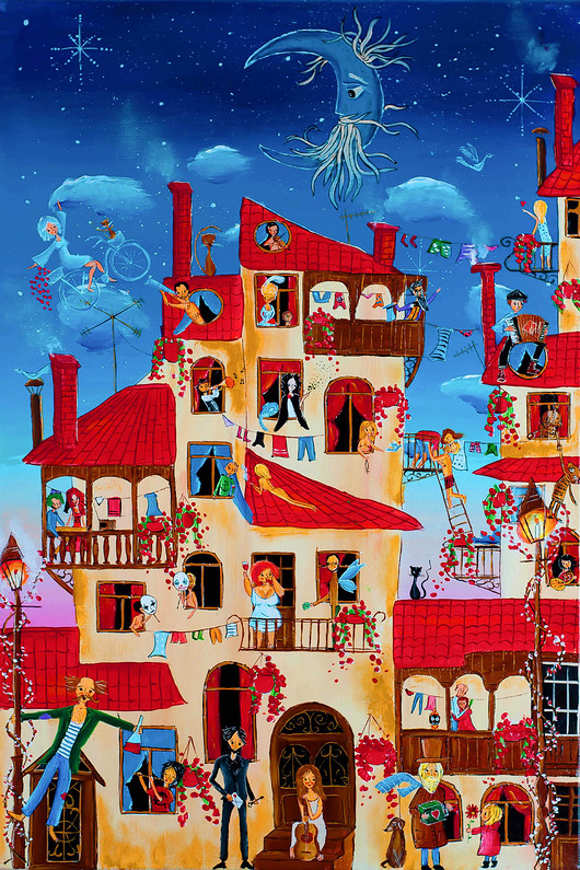 grafiki i ilustracje Opowieści o miłościach i samotnościach (canvas)