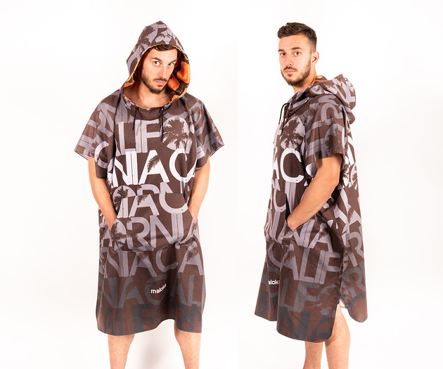 moda - inne Poncho surf plażowe szlafrok ręcznik z kapturem szybkoschnący