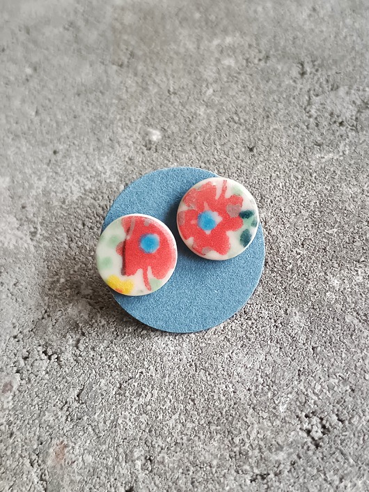 kolczyki ceramiczne Kolczyki ceramiczne Bolesławiec