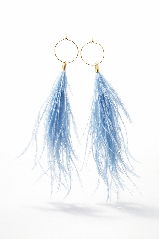 kolczyki z piórami Kolczyki z piór topaz