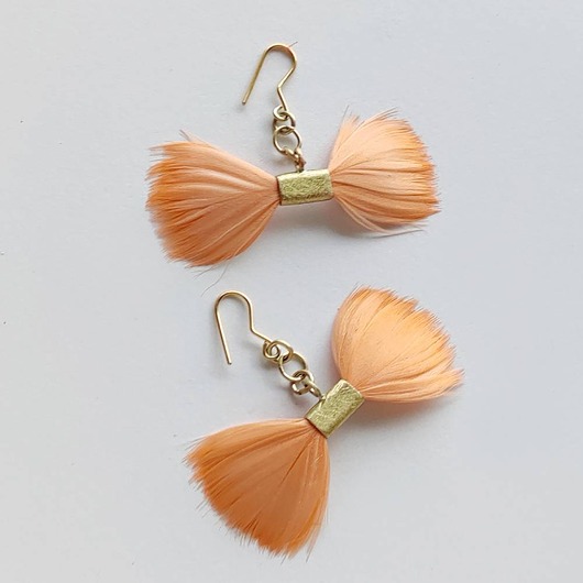 kolczyki z piórami PIÓRKO kolczyki