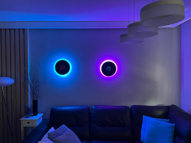 lampy wiszące Lampa LED Vinyl, płyta winylowa 12", z pilotem, retro/vintage