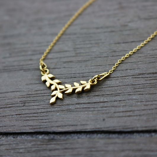 Naszyjnik z gałązką - srebro 925 pozłacane Coccola JEWELLERY