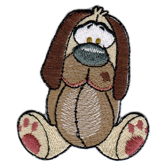 naszywki na ubrania Naszywka naprasowanka PIESEK termo haft dla dzieci 5,8x6,9cm