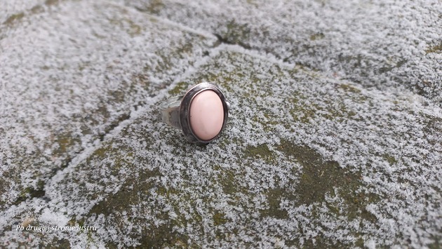 pierścionki - różne Opal w różu - pierścionek regulowany