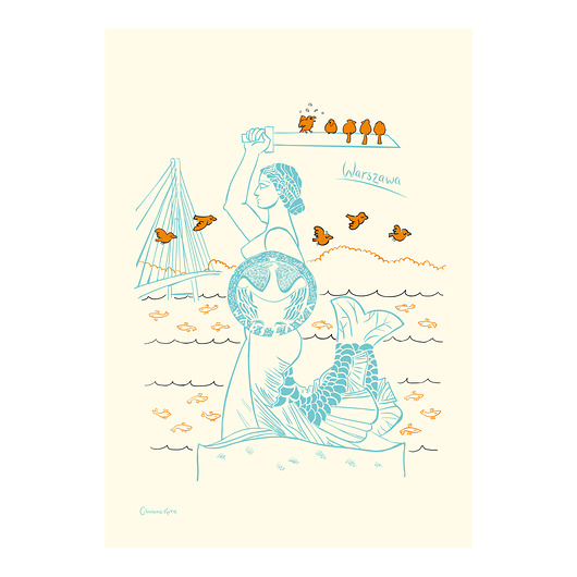 plakaty Plakat Warszawa Syrenka
