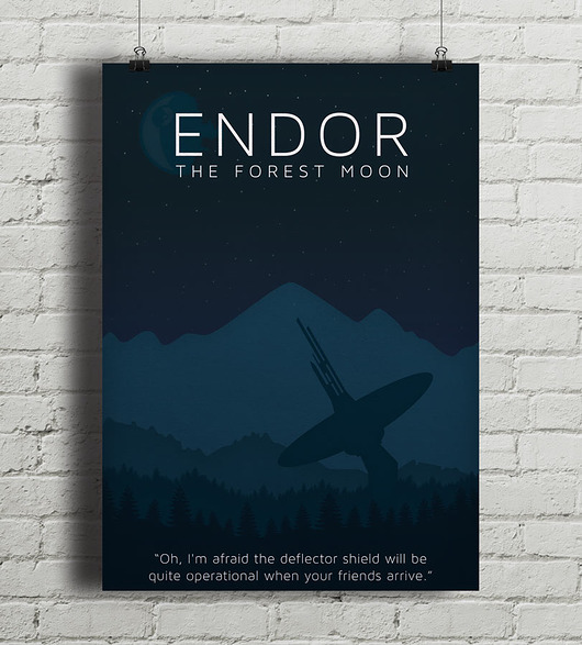 Star Wars - Endor - plakat minimalmill