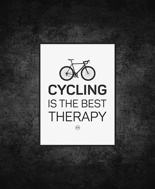 plakat. Cycling is the best therapy  (format A3) studioixi