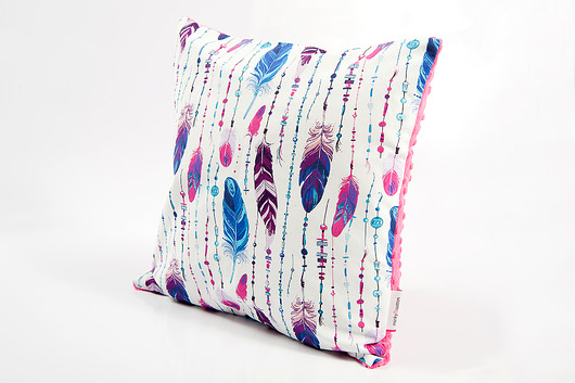 Poszewka minky - pióra - 40x40 cm Minky and Cotton