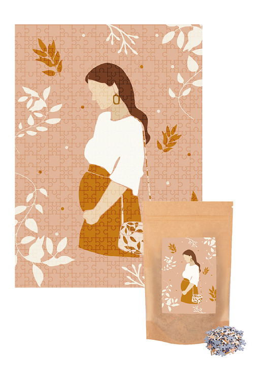 puzzle dla dzieci MUNO Puzzle Mom To Be 500 w eco woreczku