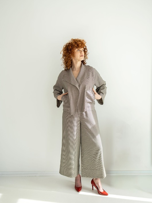 spodnie materiałowe damskie Spodnie Caterina