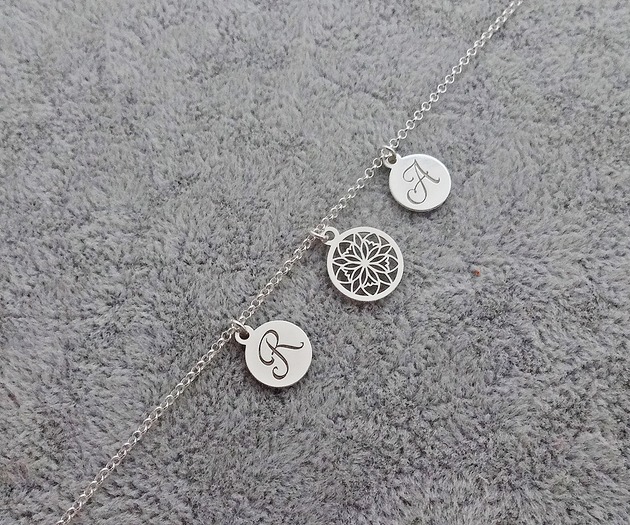 Bransoletka Personalizowana Dwie Literki Rozetka Loa Jewellery