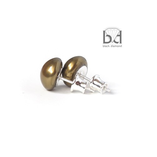 Sztyfty - perły kryształ Swarovski  (10 mm) Black Diamond