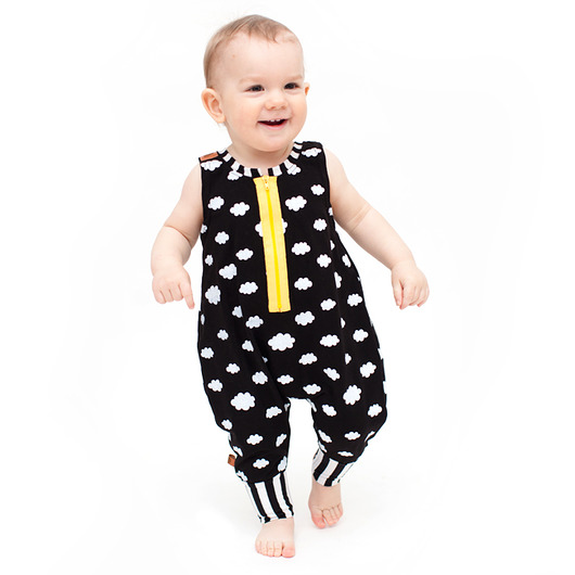 Kombinezon summer boy - nube black Lamama
