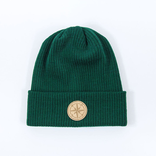 czapki damskie Czapka zimowa RÓŻA WIATRÓW zielona merino