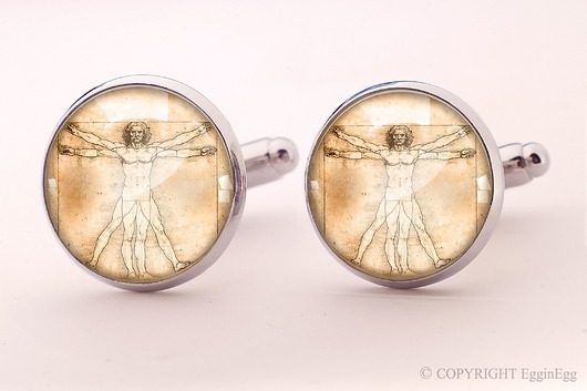 Leonardo da vinci - spinki do mankietów - 0707 EgginEgg Men
