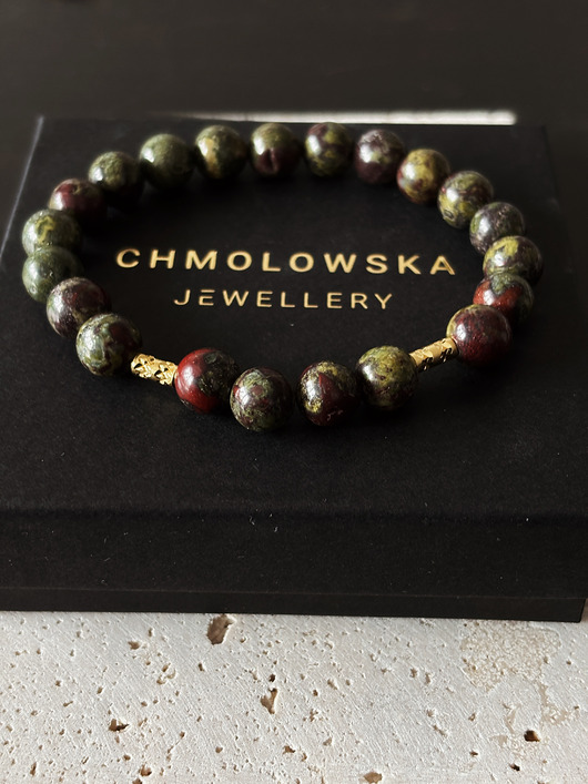 biżuteria męska Bransoletka męska Jaspis Smocza Krew