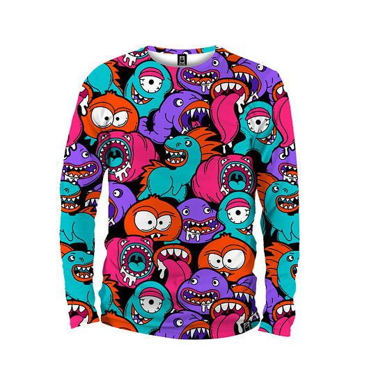 bluzy męskie Koszulka Longsleeve Męska DR.CROW Monster