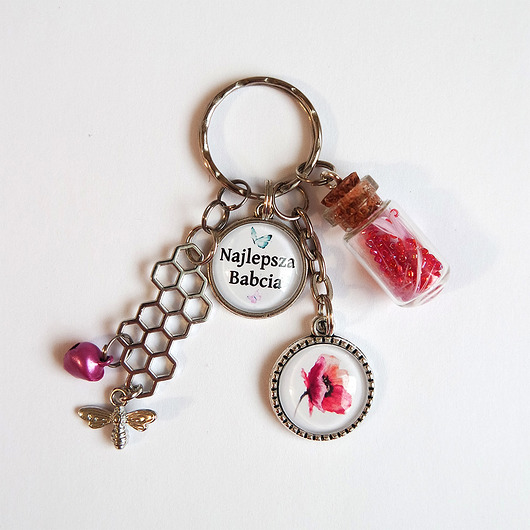 breloki Breloczek - Babcia, mak, fiolka