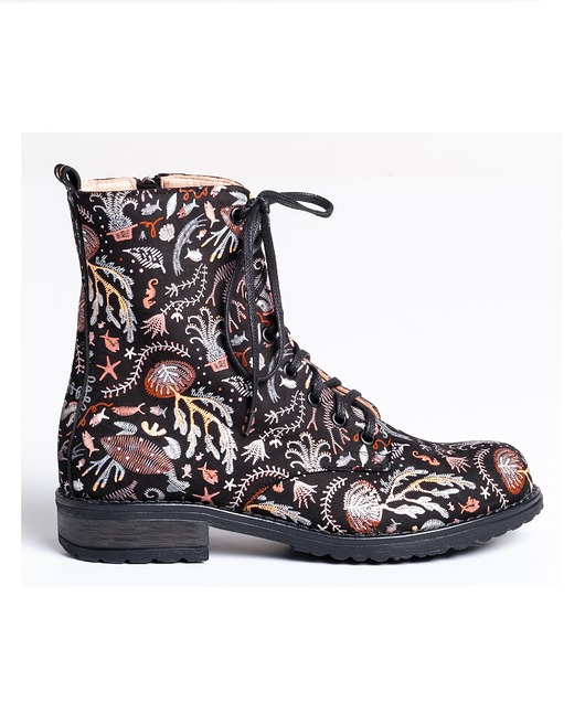 botki damskie Botki skórzane - wysokie  - rafa koralowa - brąz  (6795)