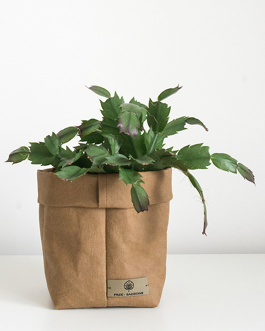 doniczki Wegańska osłonka z washpapy - kolor sierra