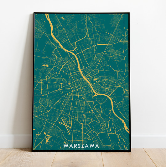 Mapa plakat - Warszawa Mappy Maps