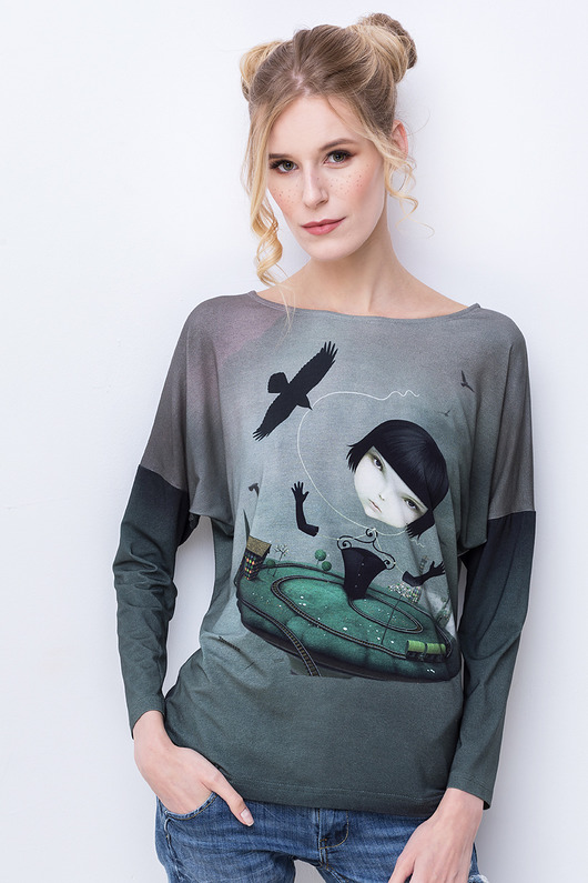 Crazy-girl bluzka z nadrukiem  UNICORNO