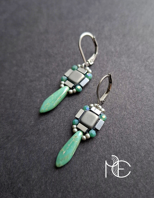 kolczyki z kamieniami Kolczyki drobne klejnoty no1