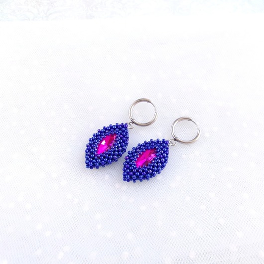 kolczyki szklane Kolczyki wrzeciona #3