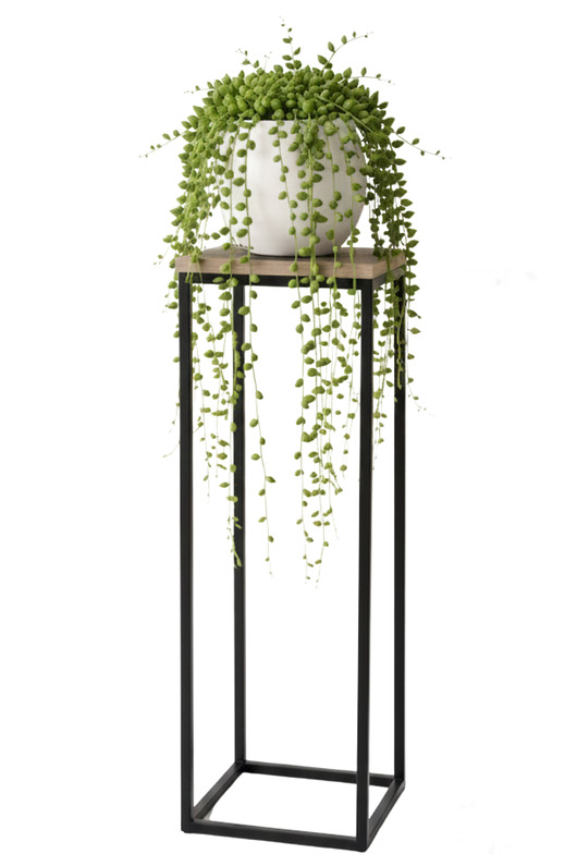 kwietniki Kwietnik Metalowy Drewno TAVOLO 80cm czarny loft