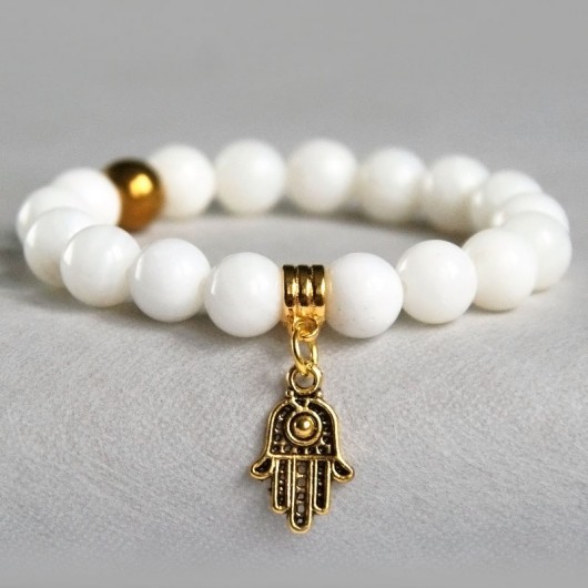 muszla & złota hamsa kaktusia