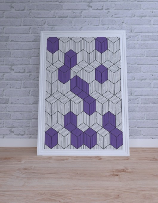 Plakat Cube shape  Interior Design Olga Robak