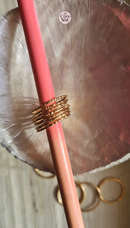 obrączki Zestaw 6 obrączek TIDE mosiądz