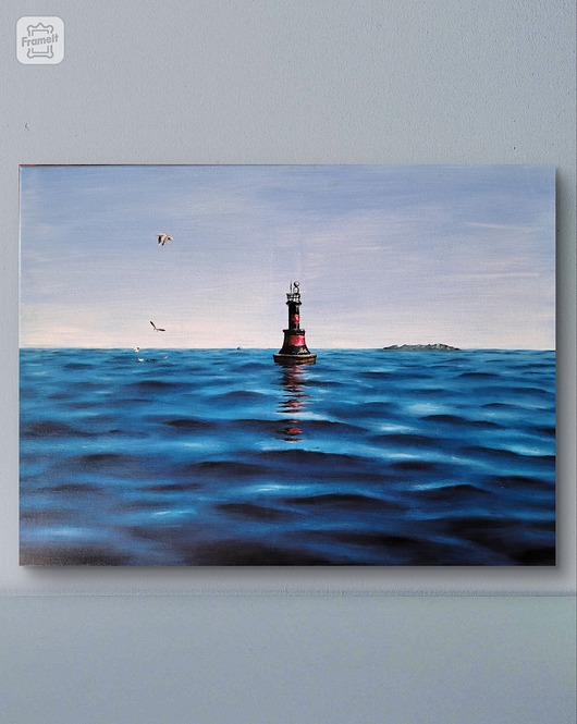 obrazy "Fale Adriatyku" - Obraz olejny na płótnie, 60x80 cm