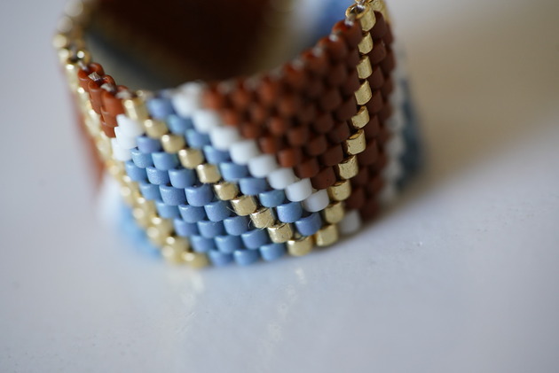 pierścionki - różne Pierścionek Beadingowy  TerraBlue