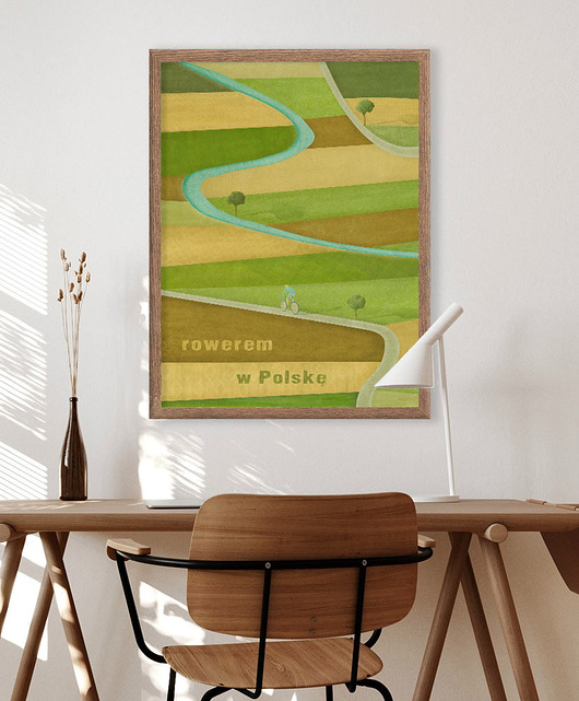 plakaty Rowerem w Polskę - plakat 50x70 cm