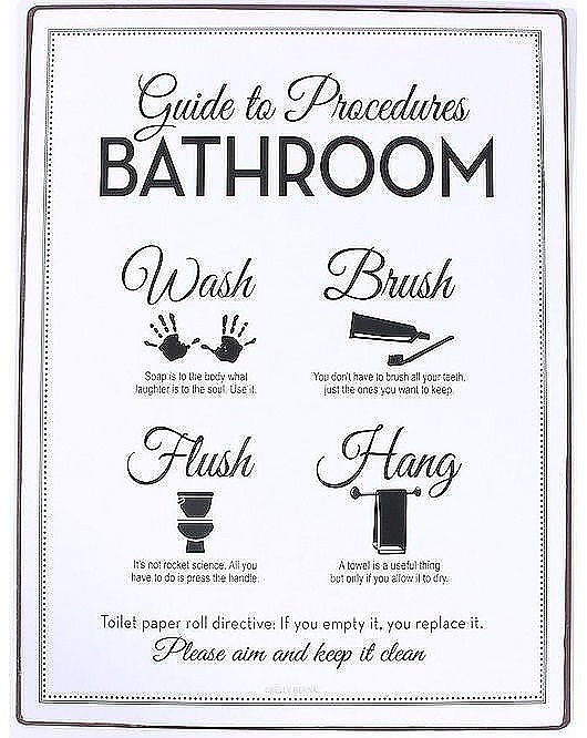 Szyld Metalowy Guide To Procedures Bathroom MIA home