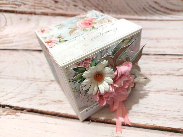 kartki scrapbooking Exploding box na urodziny