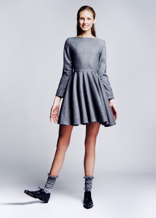 Wool grey dress LC LUCJA
