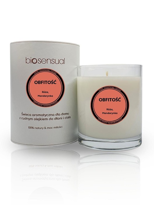 świece zapachowe Świeca do masażu i aromaterapii OBFITOŚĆ 200g