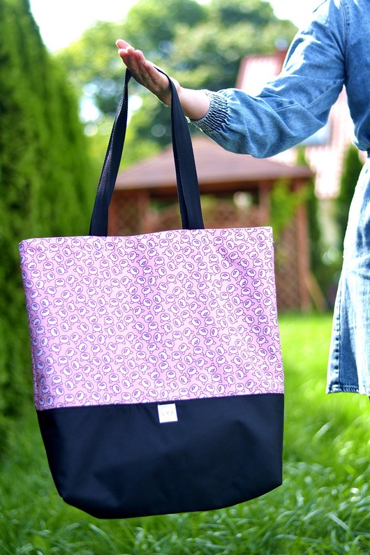 torby na ramię Torba shopper na zakupy wodoodporna zakupowa XXL torba świnki