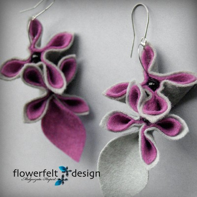 wrzosowo szare FlowerFelt Design