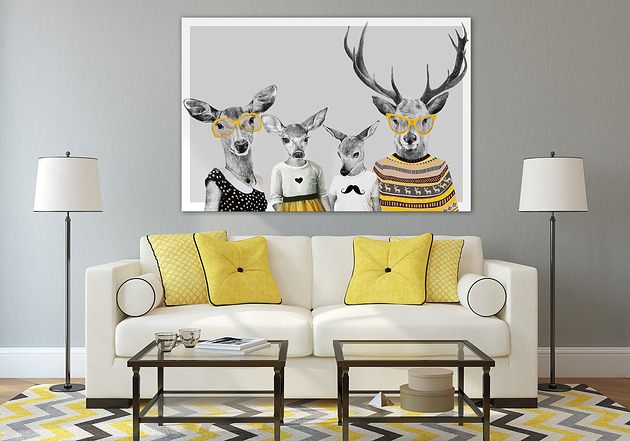 OBRAZ NA PŁÓTNIE - Rodzice, córka i syn120x80 LUdesign gallery
