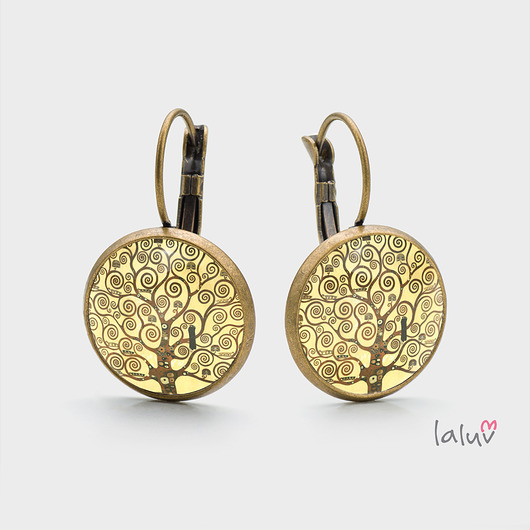 Kolczyki wiszące KLIMT TREE OF LIFE laluv