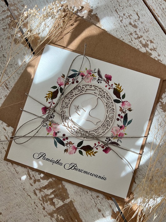 kartki scrapbooking Pamiątka bierzmowania - kartka na bierzmowanie z życzeniami